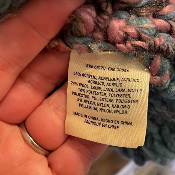 Anthropologie Sleeping on Snow Rainbow Chunky Knit Pullover Shawl Collar Sweater - Picture 6 of 9